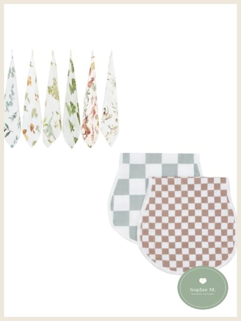 Baby Muslin Washcloths & Burp Cloths Set 70% Viscose from Bamboo 30% Cotton Soft